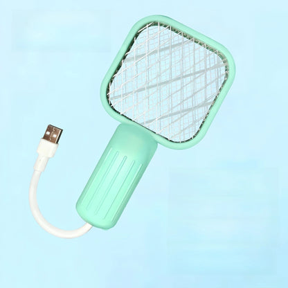 2-in-1 USB Mosquito Killer Lamp Electric Mosquito Swatter Purple Light Mosquito Trap Portable Insect Killer for Home Outdoor Cam