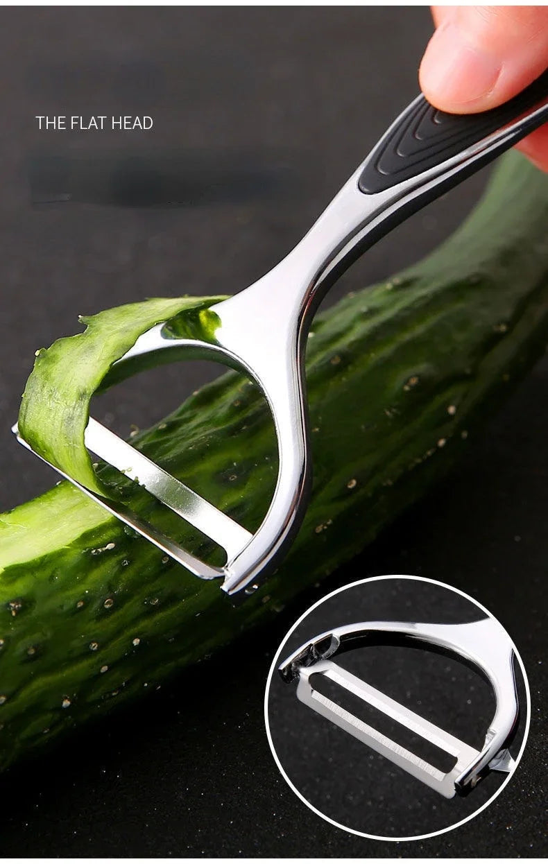 Stainless Steel Peeler - Multi Function Vegetable & Fruit Peeler with Julienne Slicer