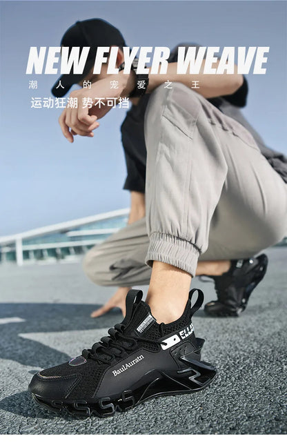 Men Casual Sneakers - Luxury Breathable Trainers Slip-On Running Shoes