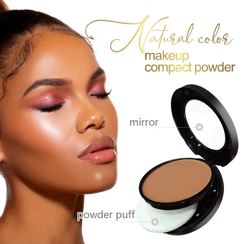 6-color Dark Powder Bronze Powder Dark Skin Foundation Oil Control Concealer Brighten The Face Create 3D Highlight Shadow Makeup