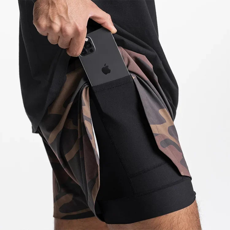 ASRV Mens Gym 2 in 1 Jogger Sport Short Pants Man Quick Dry Running Workout Basketball Shorts Male Gym Fitness Sweatpant Bottoms