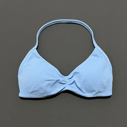 Impact Sports Bra - High Support Strappy Halter Bra With Removable Pads