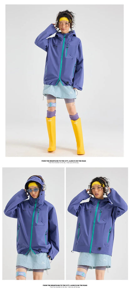 Unisex Hiking Jacket Waterproof Autumn Windbreaker Ourdoor Hooded Coats Women New Jacket Men Fishing Camping Climbing Coats