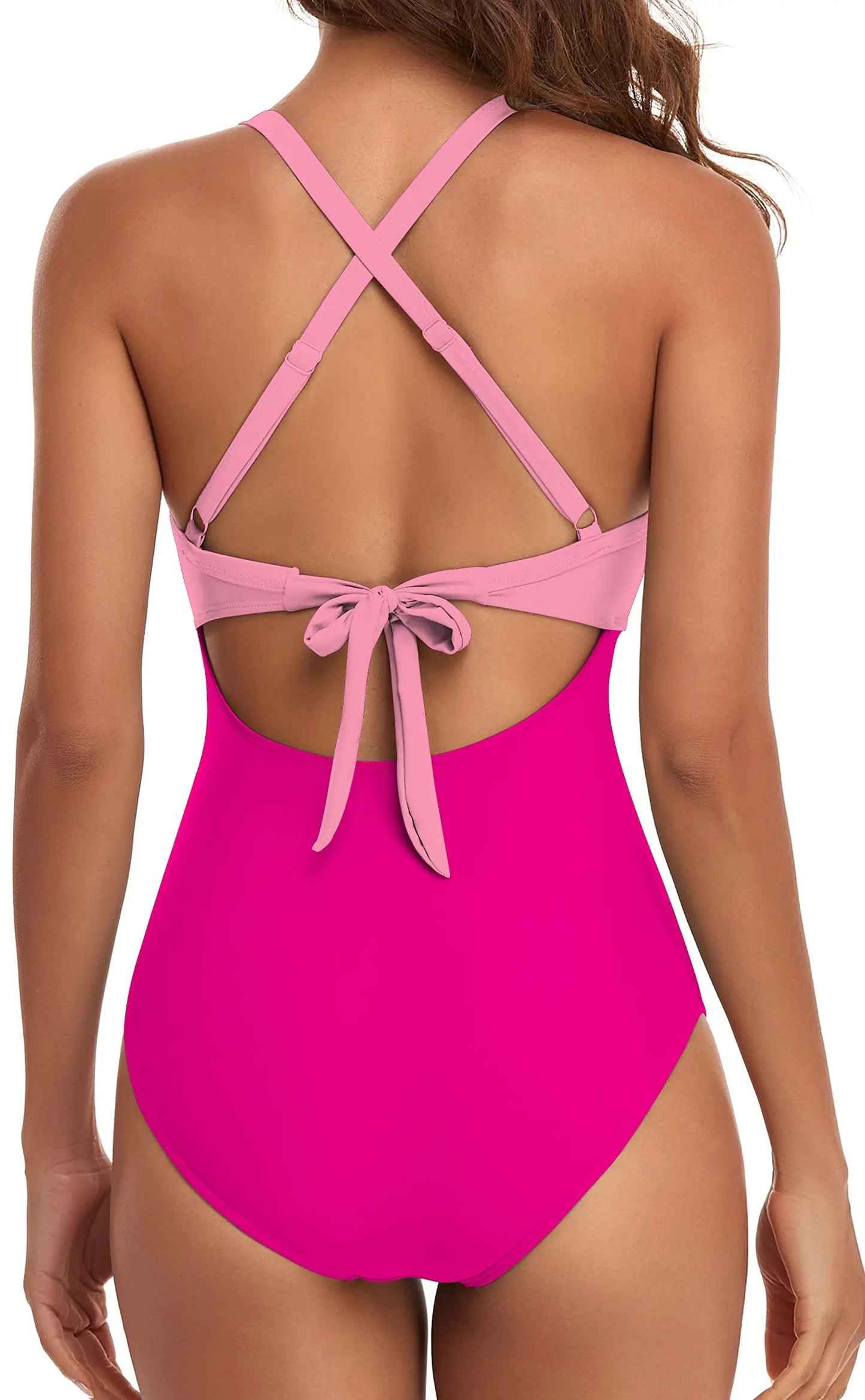 One Piece Women Set Swimsuit Print  Backless Puch Up Solid Sexy Women's Swimwear Bandage Ruched Female Bathing Suit Beachwear