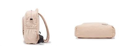 Soboba Large Capacity Diaper Backpack for Mom with Soft Corduroy Fabric and Convenient Design