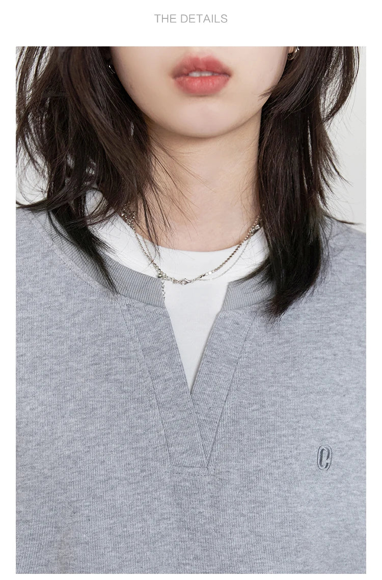 CHIC VEN Korean Women Sweatshirts Loose Casual New Contrast Splicing Hoodie Female Top Woman T Shirt Pullover Spring Autumn 2025