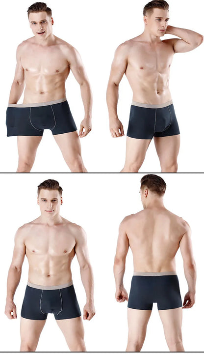6pcs/Lot Large Size Seamless Underwear Men Solid Cotton Boxer Shorts Men's Panties Breathable Boxers Mens Pack Underpants Man