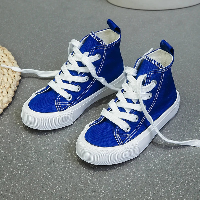 Children's Canvas Shoes - Breathable Kids Casual Lace-Up Sneakers | Unisex Footwear