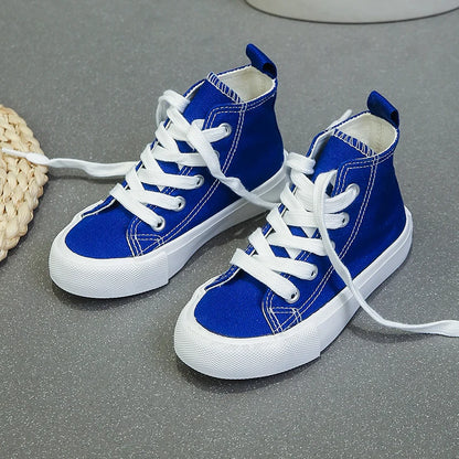 Children's Canvas Shoes - Breathable Kids Casual Lace-Up Sneakers | Unisex Footwear