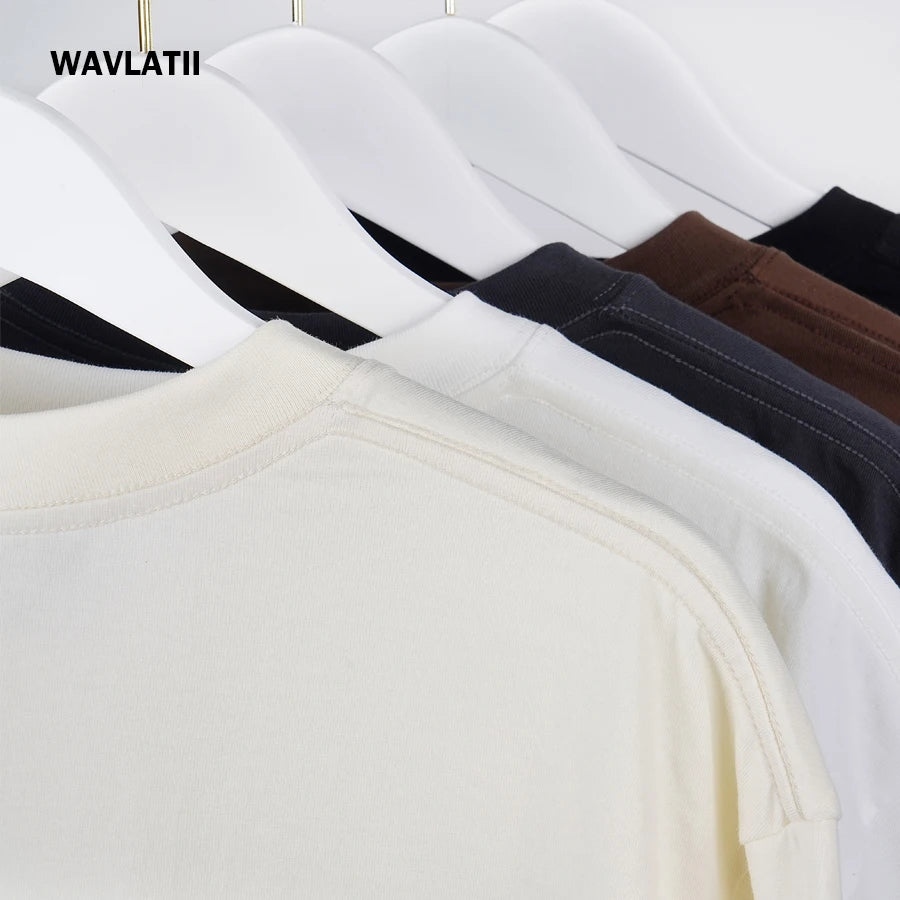 WAVLATII Oversized White Black T shirt for Women Fashion Female Casual Plus Size Tees Lady Summer Streetwear Tops WT2599