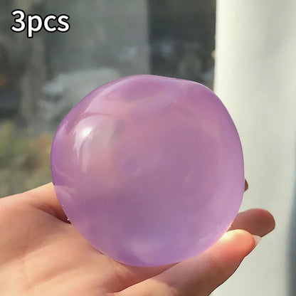 1/3pcs Cute Translucent Coconut Oil Squeeze Ball Appearance Plasticity Slow Rebound Stress Relief Fidget For Kids & Adult 6*6CM