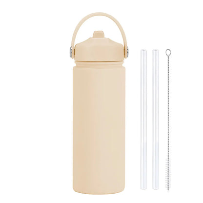Insulated Water Bottle 500ml Custom Text/Logo - 304 Steel, 24H Cold, Office & Gym Essentials