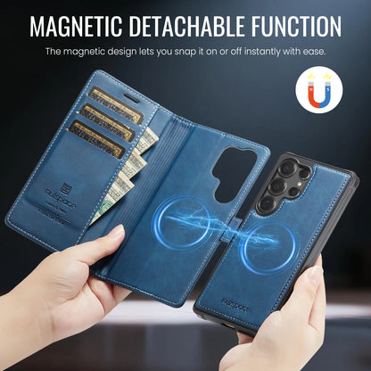 Leather Phone Case 2-in-1 Detachable Wallet Cover With Card Holder For Samsung Galaxy S25 Plus