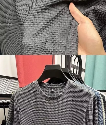 Men's Bamboo Ice-Silk T-Shirt – Cool Stretch Short-Sleeve Tee