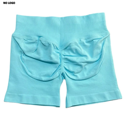 Women Sports Shorts - Low Waist Elastic Band Gym Biker Scrunch Fitness 4.5''