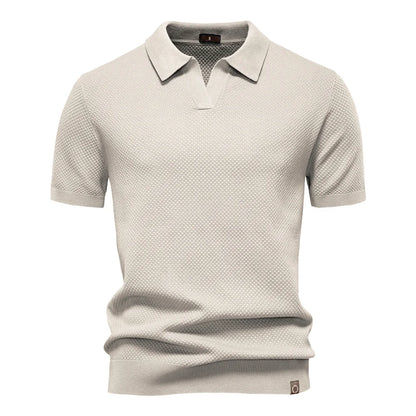Men's Breathable Polo Shirt - Lightweight Stretch Short Sleeve Polo for Summer Casual Wear
