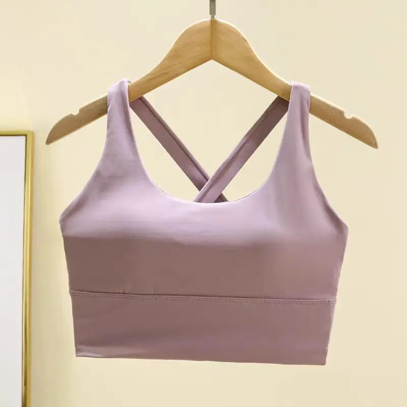 Sports Bra Shockproof - High-Intensity Push-Up Running Gym Bra With Fixed Shoulder Strap