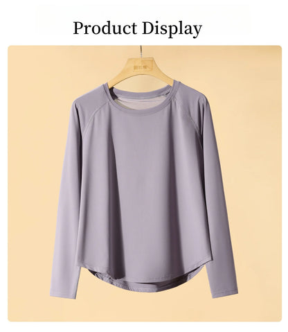 Women's Yoga Top – Long Sleeve Quick Dry Sportswear | Breathable, Flexible Workout Tee