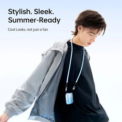 JISULIFE Portable Neck Fan 4500mAh Battery with 100 Wind Speed Wearable Waist Fan with LED Display Ultra-Lightweight Fashion fan