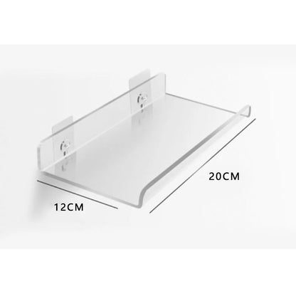 Acrylic Wall Storage Rack - No Drill Bathroom  Kitchen Organizer with Strong Adhesive