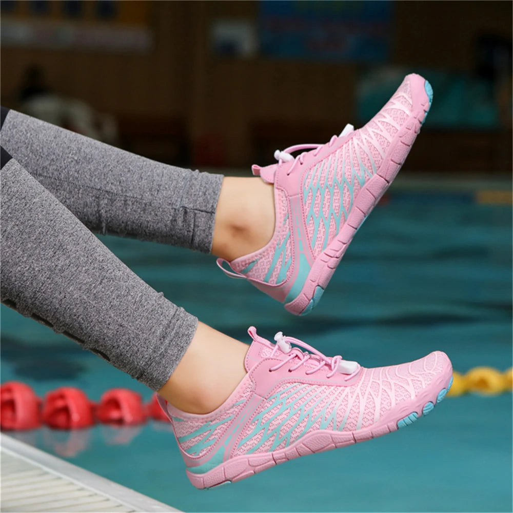 Aqua Shoes Women Men Barefoot Water Shoes Quick-Drying Outdoor Beach Upstream Wading Swimming Shoe Sneakers Unisex Trekking Surf