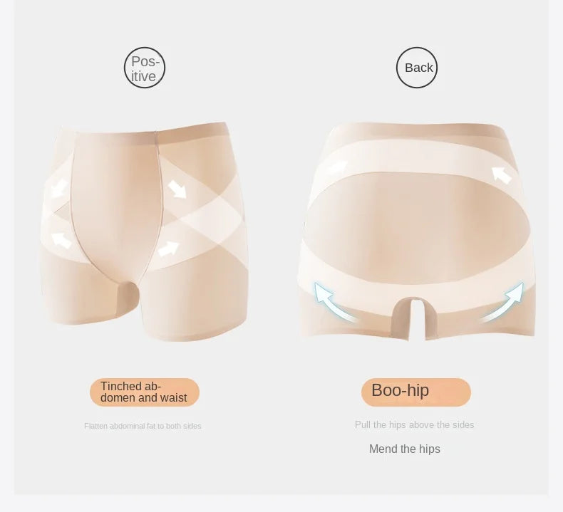 Cooling Boxer Tummy Control Pants Breathable Tight Women Safety Pants Shaping Hip Lifting Adjustable High Waist