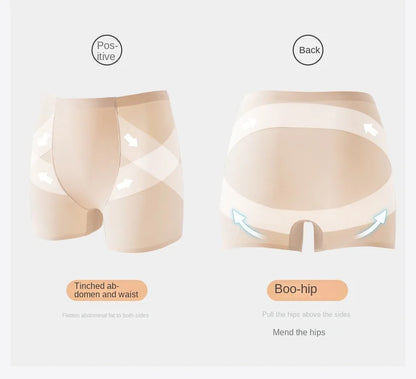 Cooling Boxer Tummy Control Pants Breathable Tight Women Safety Pants Shaping Hip Lifting Adjustable High Waist