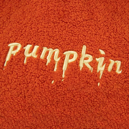 Women's Halloween Pumpkin Shaped Hoodie Autumn Round Neck Hooded Sweatshirt Double-Faced Fleece Cute Halloween Sweater Tops