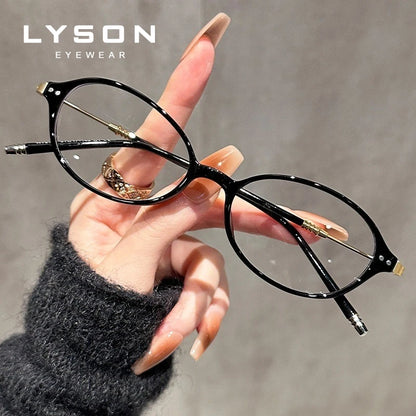 Oval Reading Glasses - Women's Classic Oval Frames, Anti Blue Light, Progressive Lenses