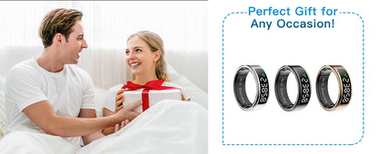 Tasbih Fitness Heart Rate Zikr Counter Display Screen Blood Oxygen Sleep Monitor  Temperature Gesture Control Touch Smart Ring