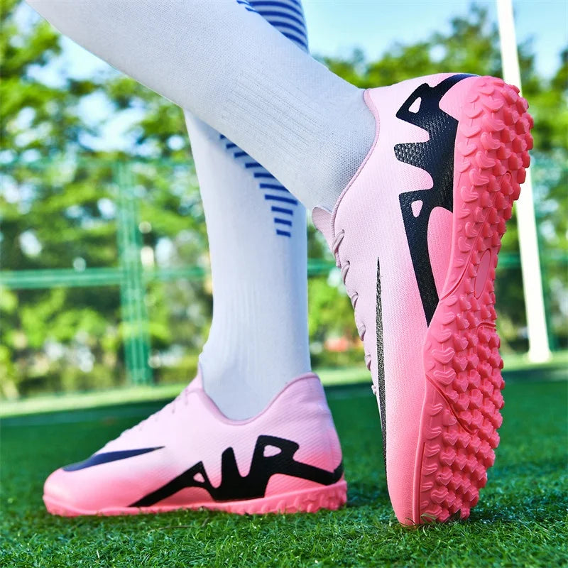Men Soccer Shoes - Ultralight Football Boots With Long Spikes | Breathable Cleats