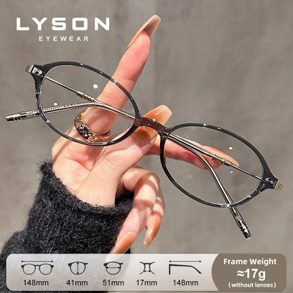 Oval Reading Glasses - Women's Classic Oval Frames, Anti Blue Light, Progressive Lenses
