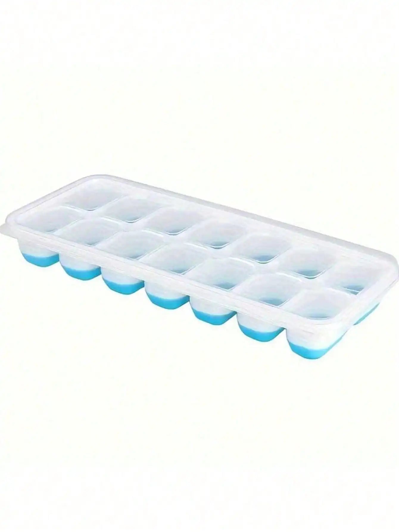 Silicone Ice Cube Trays with Lids – 14-Cavity Stackable (Assorted Colors)