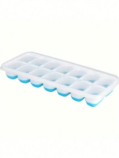 Silicone Ice Cube Trays with Lids – 14-Cavity Stackable (Assorted Colors)
