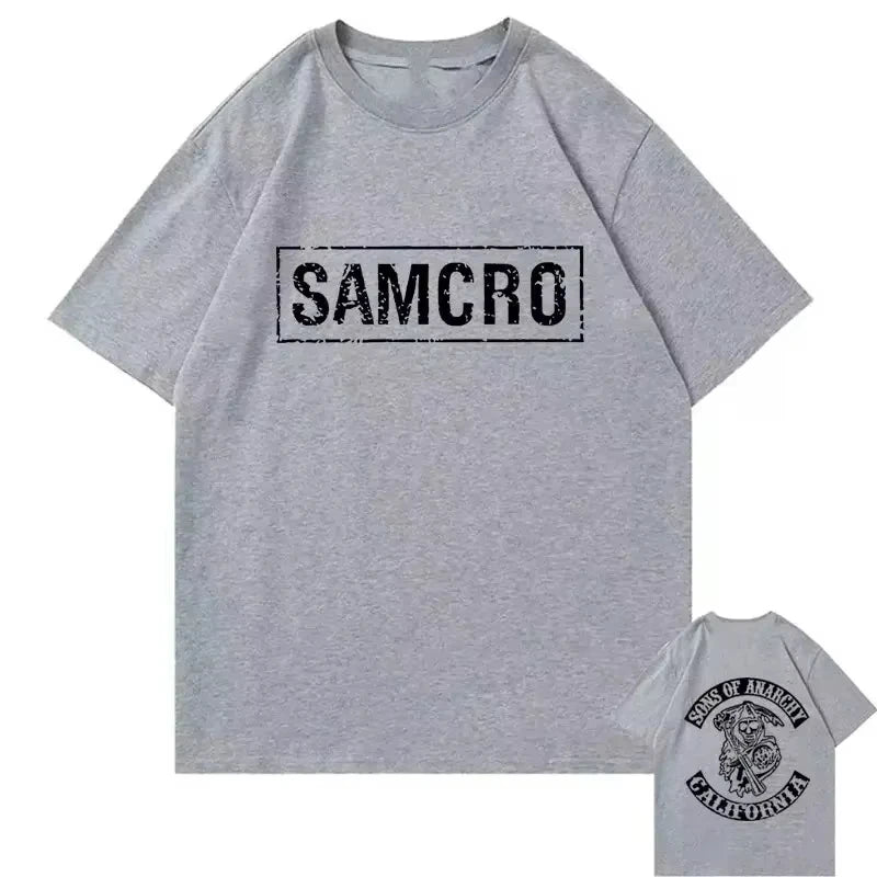 Sons of Anarchy SAMCRO Print T-shirt Men Women Trend Hip Hop Rock Oversized Short Sleeve Tee Summer Cotton T Shirts Clothes Tops