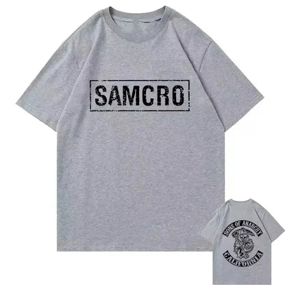 Sons of Anarchy SAMCRO Print T-shirt Men Women Trend Hip Hop Rock Oversized Short Sleeve Tee Summer Cotton T Shirts Clothes Tops