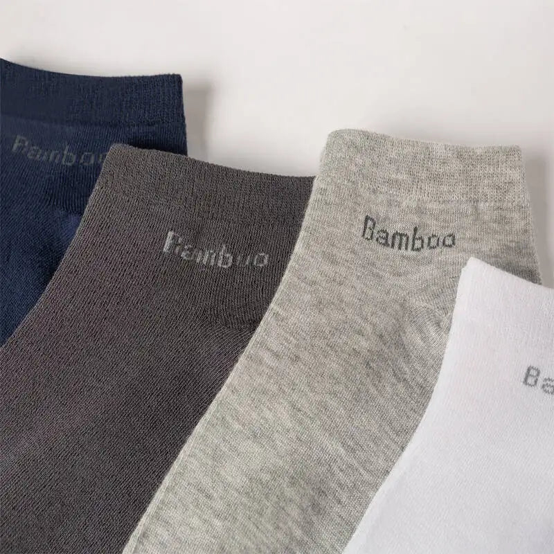 5/10/15 Pairs Men's Bamboo Fiber Socks Short High Quality New Casual Breatheable Anti-Bacterial Man Ankle Socks Men Size 38-45