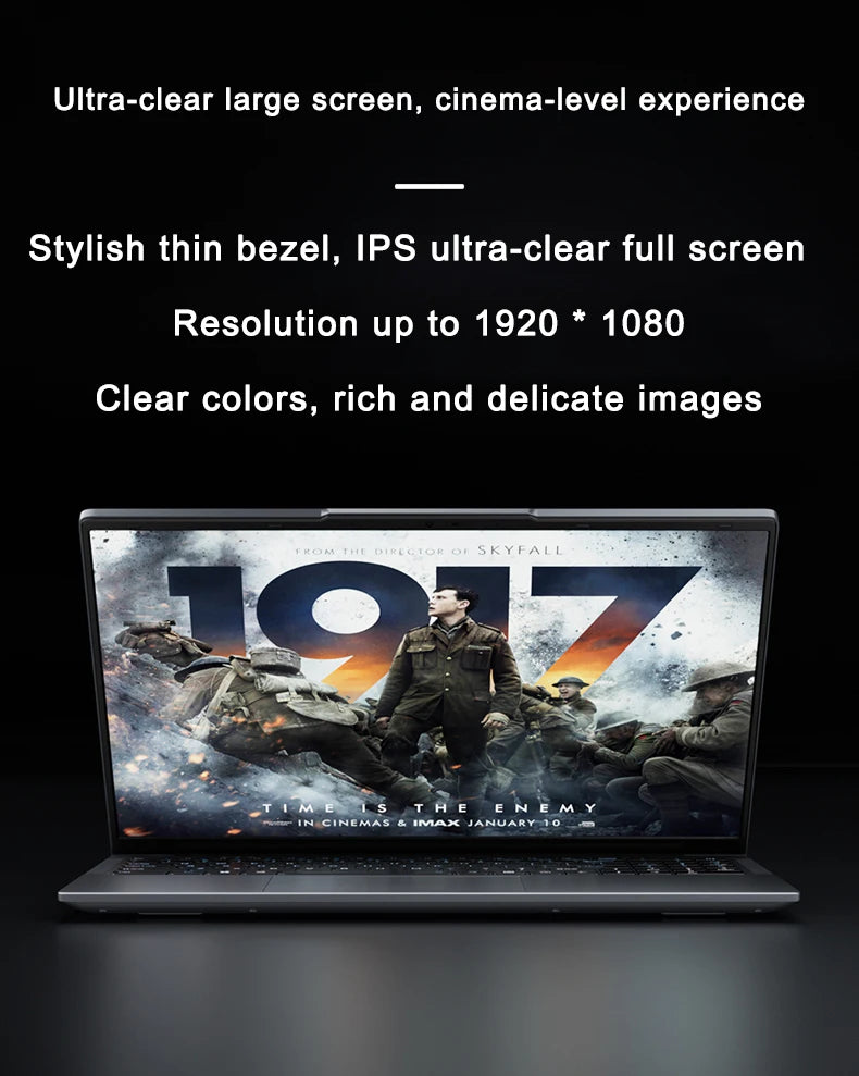 15.6 Inch Portable Laptop - Intel 6500Y Slim Gaming Notebook with 32GB RAM, 2TB SSD, Windows 11