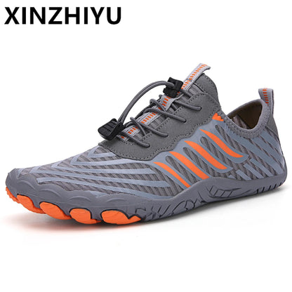 Men Water Shoes Beach Barefoot Swimming Surfing Seaside Aqua Shoes Upstream Wading Sneakers Gym Fitness Hiking Walking Footwear