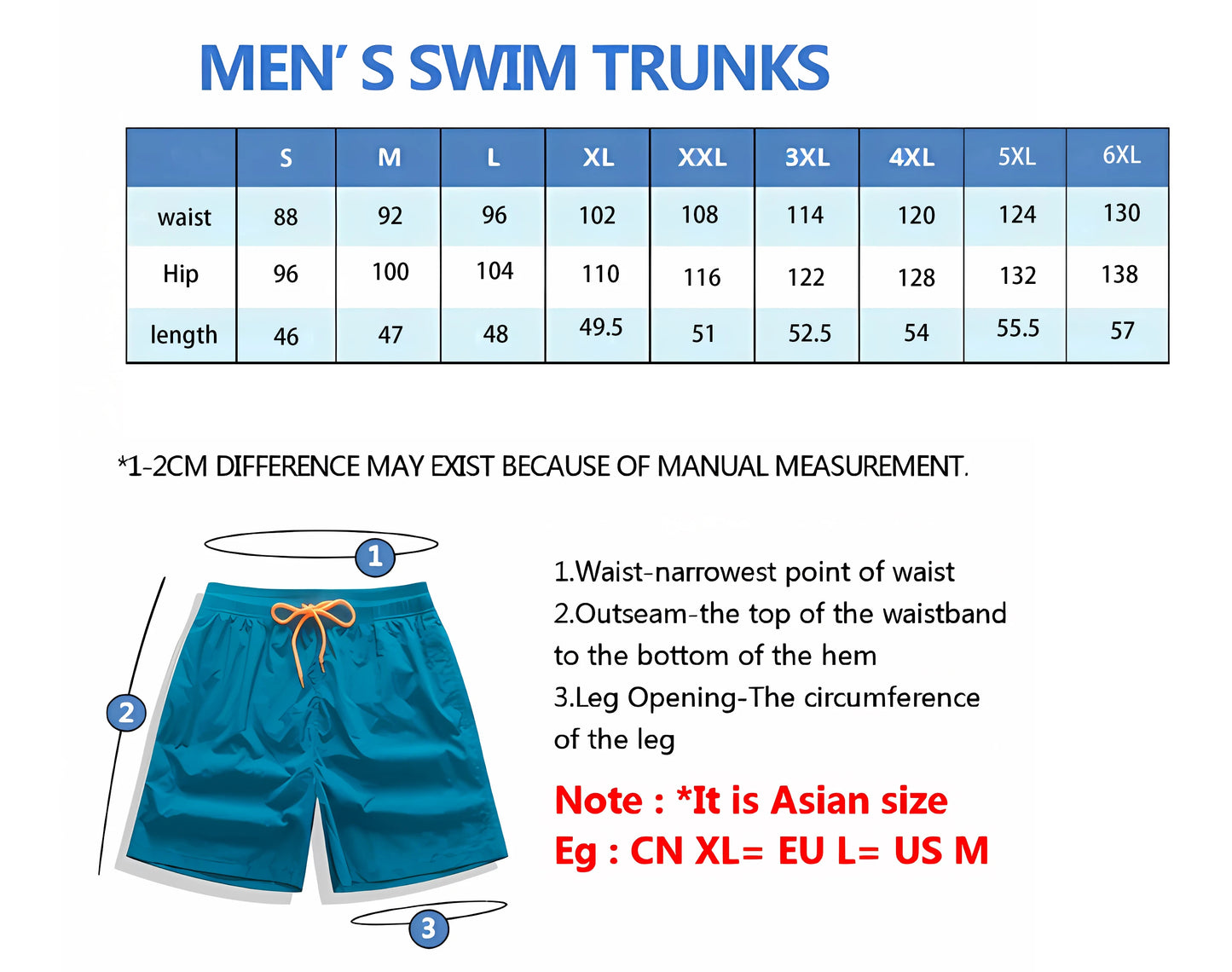 Men's Swim Shorts | Lightweight Polyester Beach Shorts - Sporty, Quick Dry Swimwear