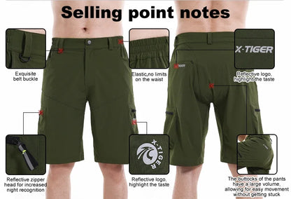 Mountain Bike Shorts – Breathable Multi-Pocket Cycling Shorts with Elastic Waistband