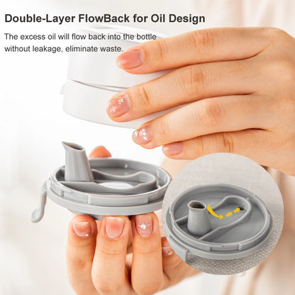 Olive Oil Dispenser Bottle - Auto Flip Glass Kitchen Container Leakproof for Cooking Oil Soy Sauce Coffee Syrup