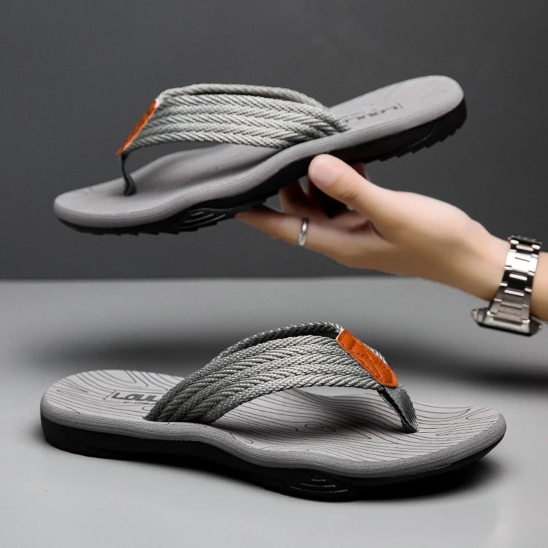 Men's Flip-Flops Waterproof Non-Slip Soft Sole Comfortable Slip-On Sandals