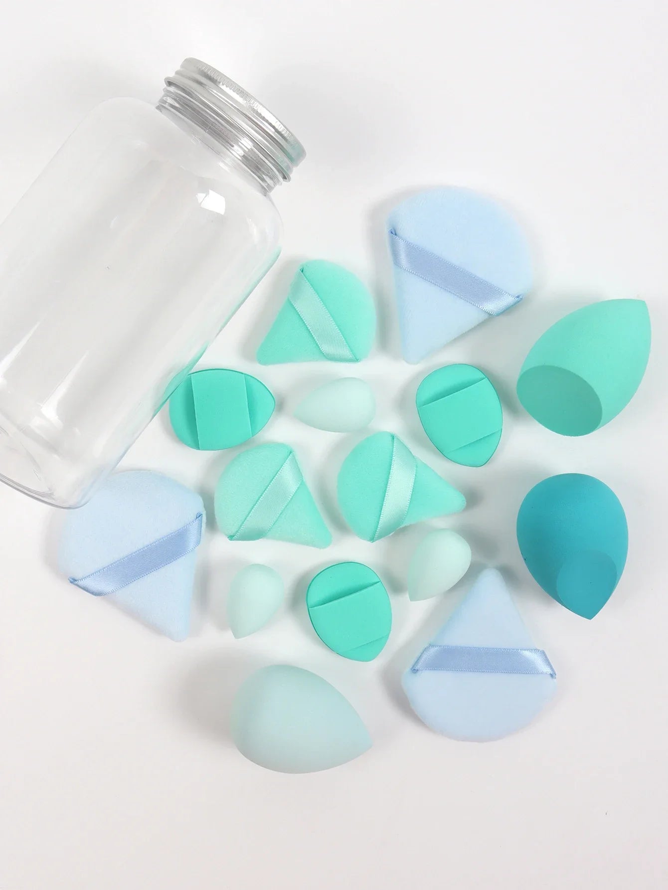 Cosmetic Powder Puffs – Loose Powder Puff Combo with Mini Makeup Egg Set & Air Cushion