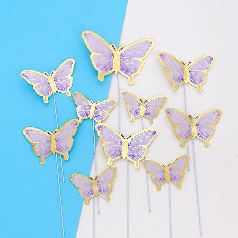 Butterfly Party Tableware Set - Disposable Plates Napkins Cups  Tablecloth for Baby Shower  Birthday