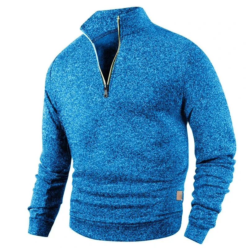 Animal Game Men's Half Zipper Sweatshirts Long Sleeve Solid Pullover Turtleneck Streetwear Warm Jacket Sport Coats Outerwear