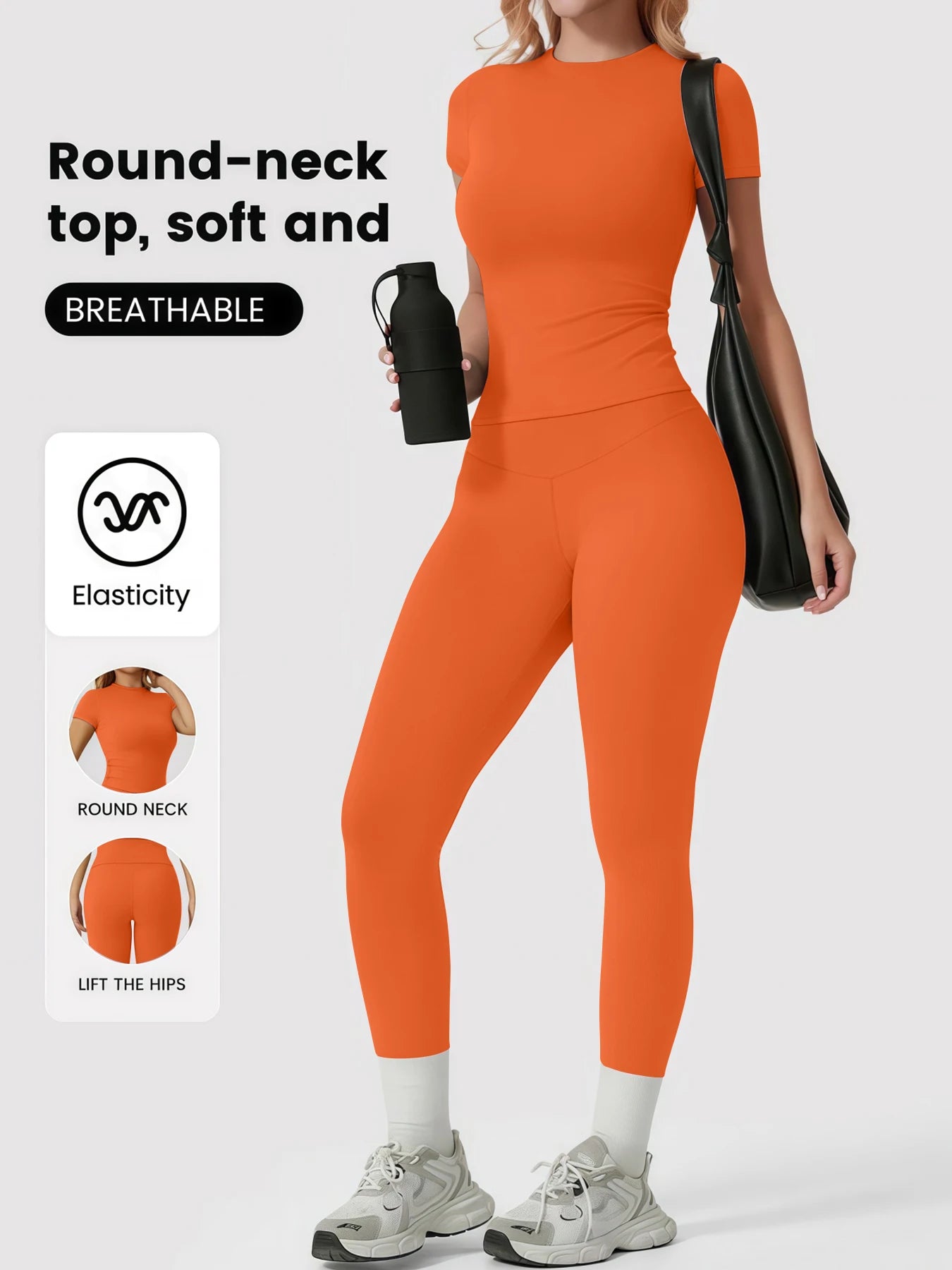 Women's Yoga Set, High-Quality Body-Fitting Quick-Dry Fitness Wear, Sport Yoga Two-Piece Set