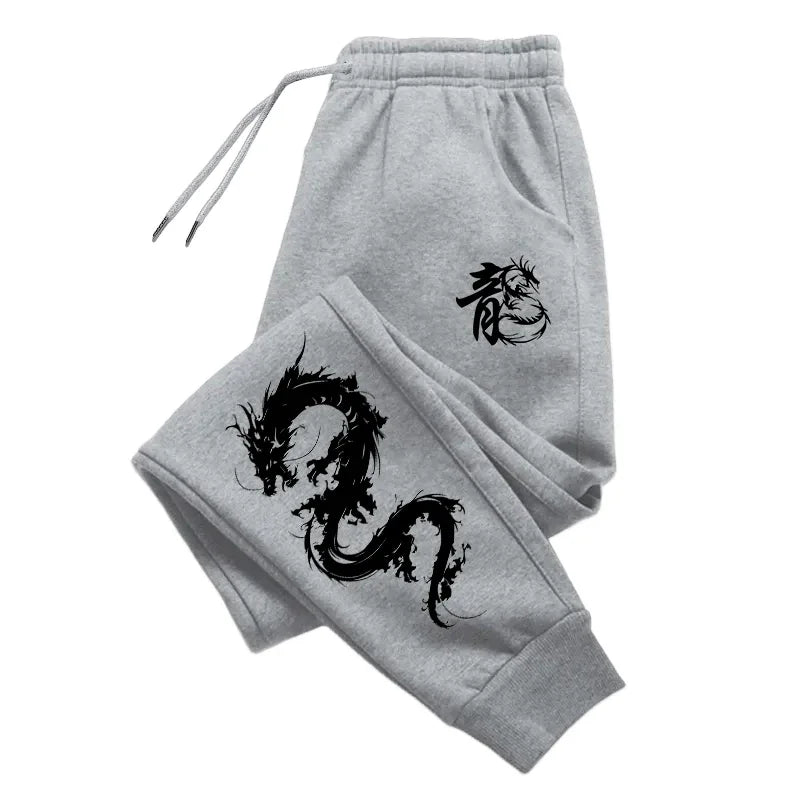 2026 Hot Sale Men's Casual Sweatpants Chinese Dragon Printed Trousers Male Home Outdoor Daily Fitness Sporty Jogging Pants