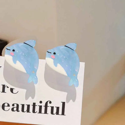 8/6/4Pcs Acetate Ocean Animal Hair Clips Summer Beach Non-Slip Hair Claws Crab Starfish Whale Hair Accessories for Women Girl