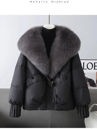 2026 Winter Thicke Warm Women's Parkas Removable Fur Collar Bread Coat Loose Chic Down Cotton Padded Casual New Coat Outwear